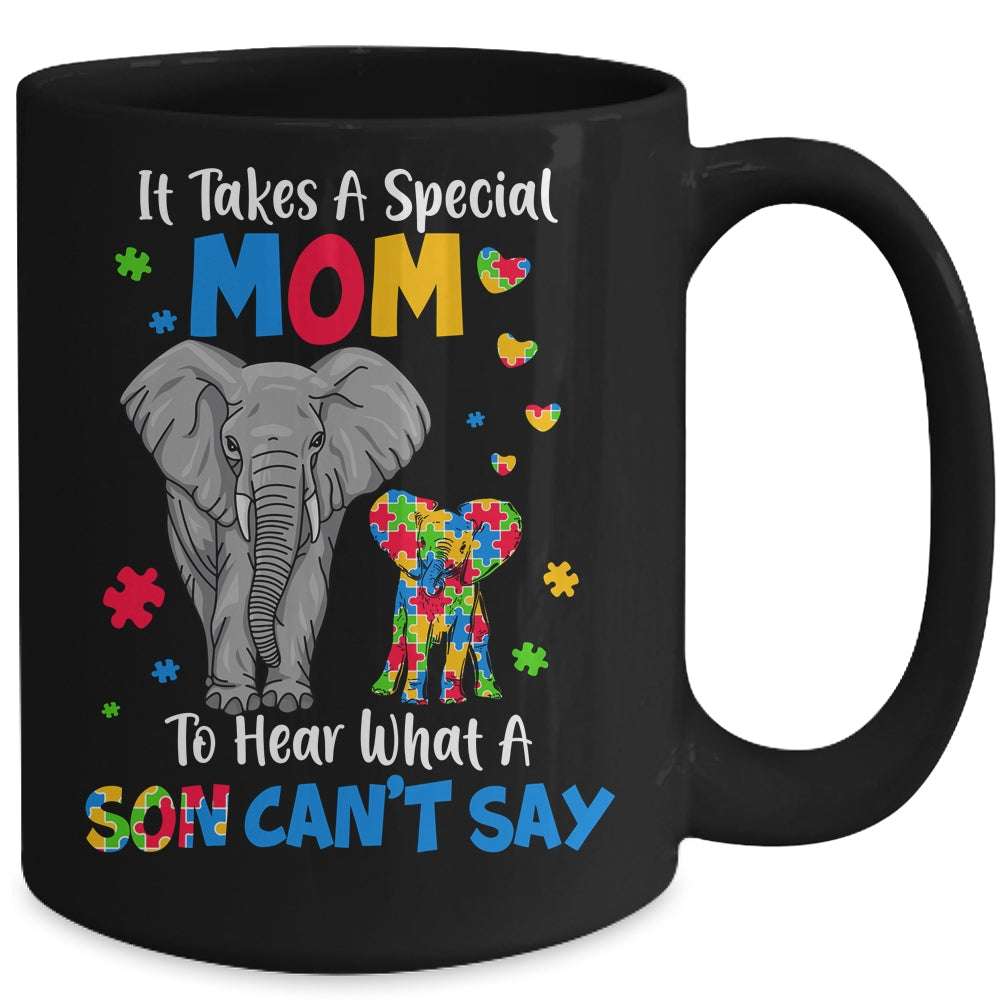 Autism Awareness Family Support Autism Mom Elephants Mug | siriusteestore