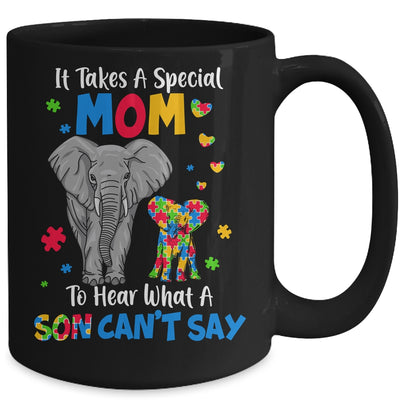 Autism Awareness Family Support Autism Mom Elephants Mug | siriusteestore