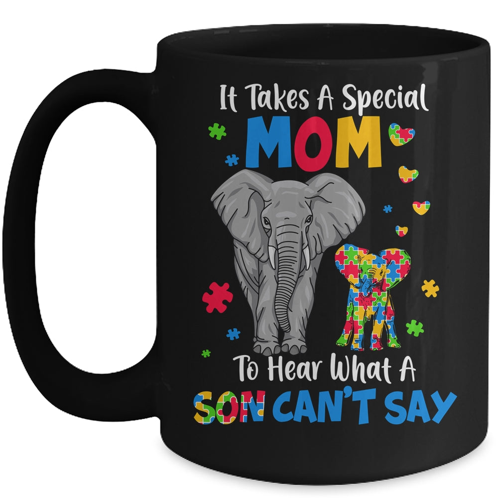 Autism Awareness Family Support Autism Mom Elephants Mug | siriusteestore