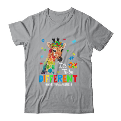 Autism Awareness Giraffe Women Kid Its Ok To Be Different Shirt & Hoodie | siriusteestore
