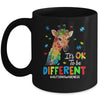 Autism Awareness Giraffe Women Kid Its Ok To Be Different Mug | siriusteestore