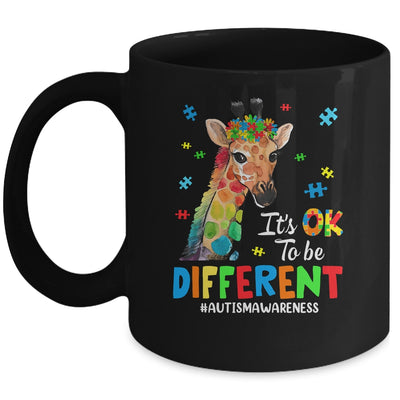 Autism Awareness Giraffe Women Kid Its Ok To Be Different Mug | siriusteestore