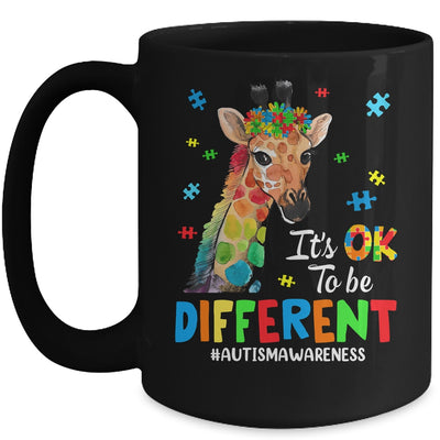 Autism Awareness Giraffe Women Kid Its Ok To Be Different Mug | siriusteestore