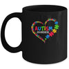 Autism Awareness Heart Puzzle Piece Support Autistic Mug | siriusteestore