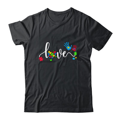 Autism Awareness Love Autism Puzzle Heart ASD Supporter Shirt & Tank Top | siriusteestore