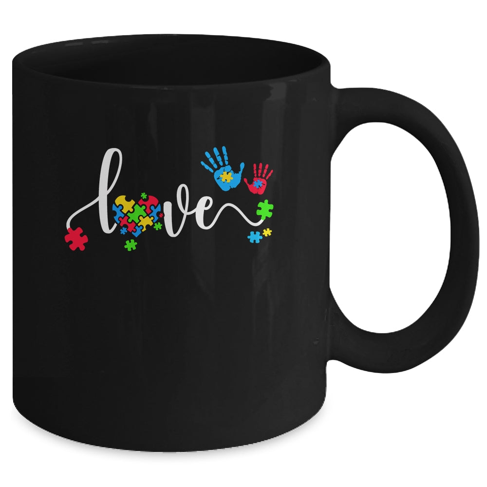 Autism Awareness Love Autism Puzzle Heart ASD Supporter Mug | siriusteestore
