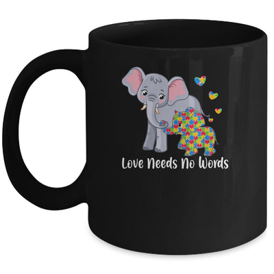 Autism Awareness Love Needs No Words Elephant Support Mug | siriusteestore