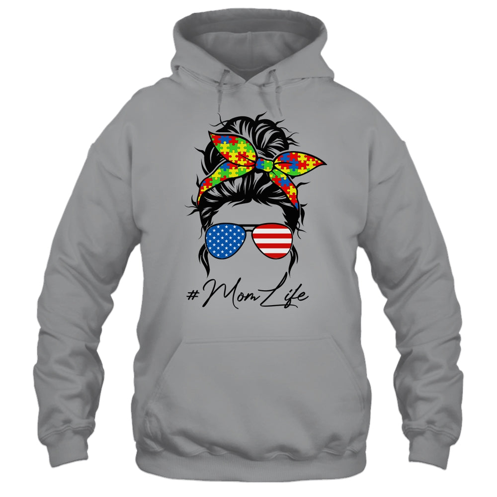 Autism Awareness Mom Life Proud Mom Messy Women Mothers Day Shirt & Tank Top | siriusteestore