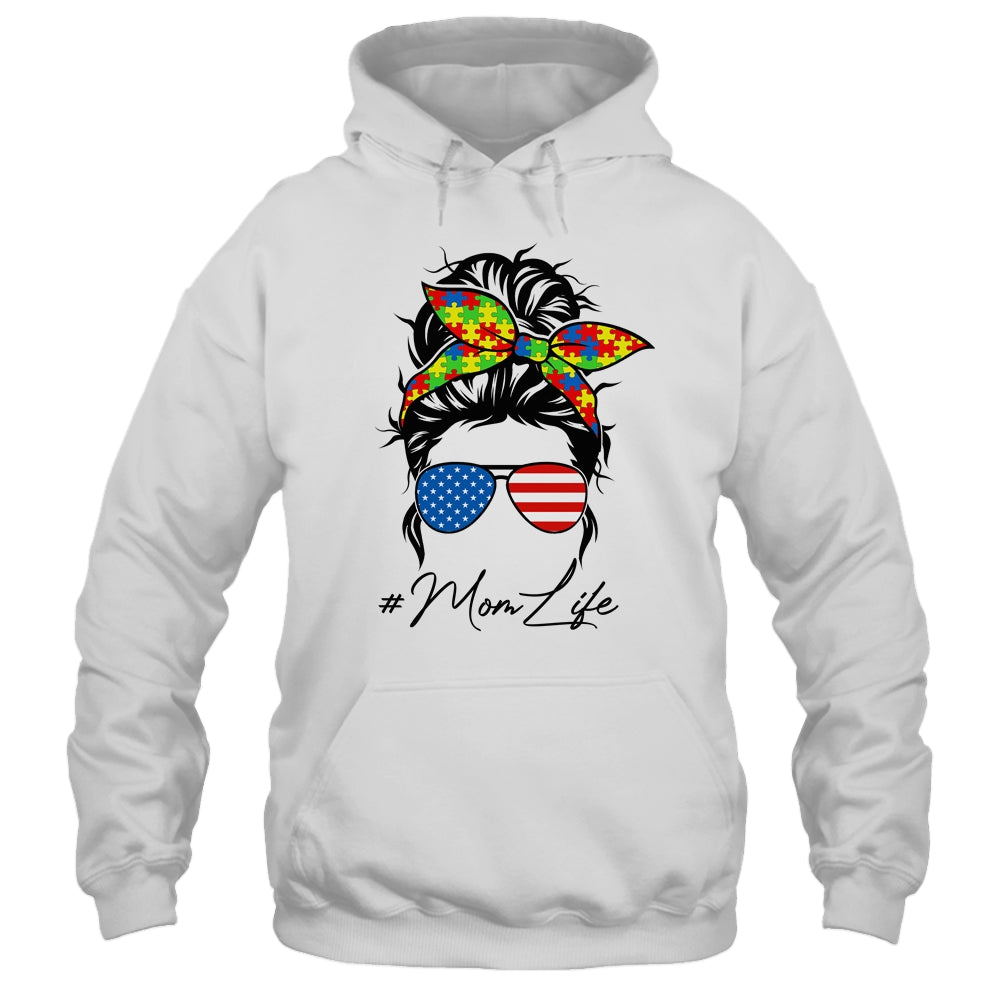 Autism Awareness Mom Life Proud Mom Messy Women Mothers Day Shirt & Tank Top | siriusteestore