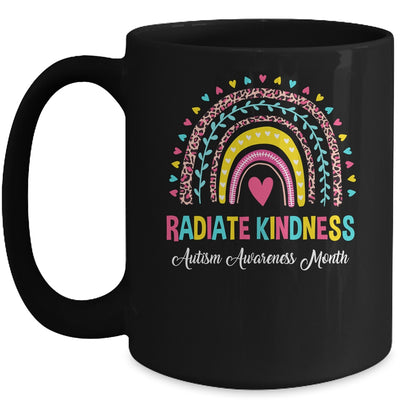 Autism Awareness Month Radiate Kindness Teacher Rainbow Mug | siriusteestore