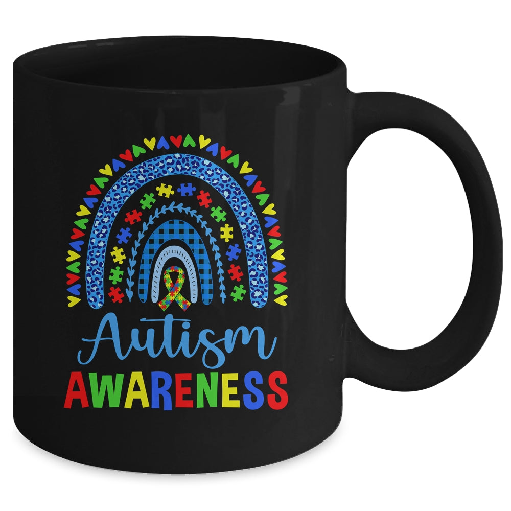 Autism Awareness Month Rainbow Puzzle Autism Awareness Mug | siriusteestore