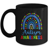 Autism Awareness Month Rainbow Puzzle Autism Awareness Mug | siriusteestore