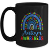 Autism Awareness Month Rainbow Puzzle Autism Awareness Mug | siriusteestore