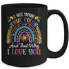 Autism Awareness Rainbow I See Your True Colors Puzzle Piece Mug | siriusteestore