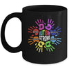 Autism Awareness Sign Language Hand Puzzle Support Mug | siriusteestore