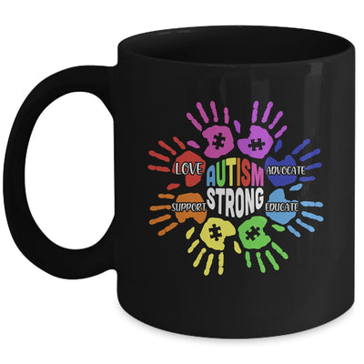 Autism Awareness Sign Language Hand Puzzle Support Mug | siriusteestore