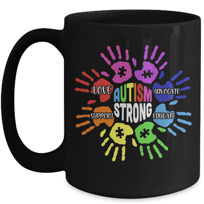 Autism Awareness Sign Language Hand Puzzle Support Mug | siriusteestore