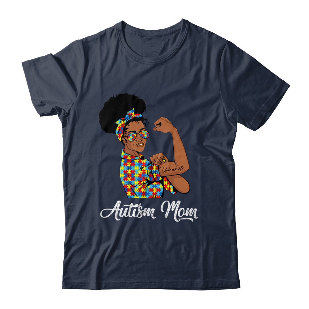 Autism Awareness Strong Mom Afro Mother Black Women Shirt & Tank Top | siriusteestore