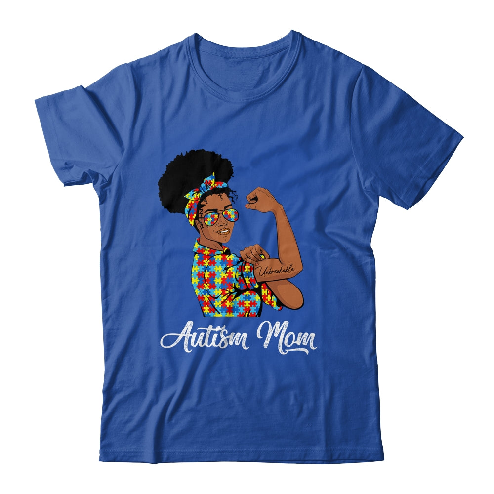 Autism Awareness Strong Mom Afro Mother Black Women Shirt & Tank Top | siriusteestore