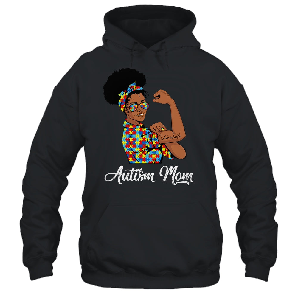 Autism Awareness Strong Mom Afro Mother Black Women Shirt & Tank Top | siriusteestore