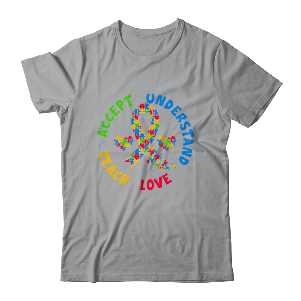 Autism Awareness Teacher Teach Accept Understand Love Shirt & Hoodie | siriusteestore