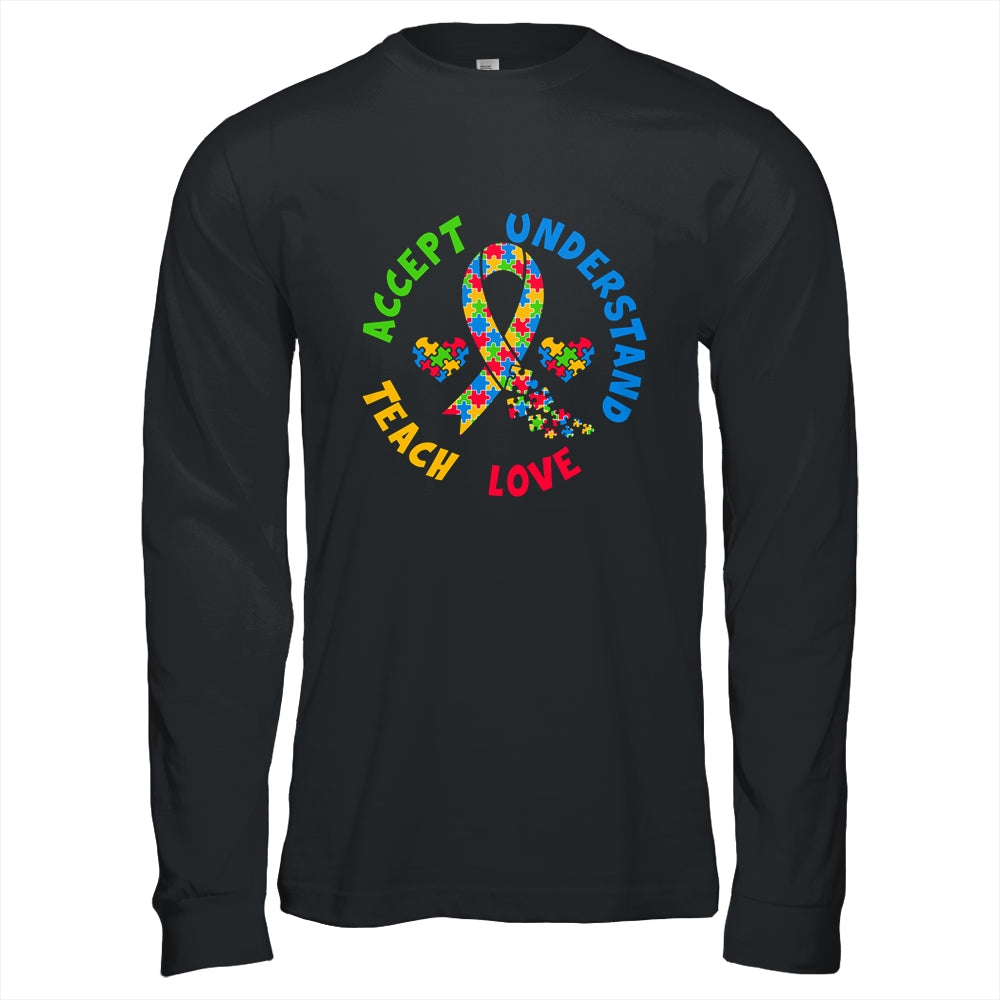 Autism Awareness Teacher Teach Accept Understand Love Shirt & Hoodie | siriusteestore