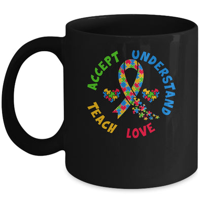 Autism Awareness Teacher Teach Accept Understand Love Mug | siriusteestore