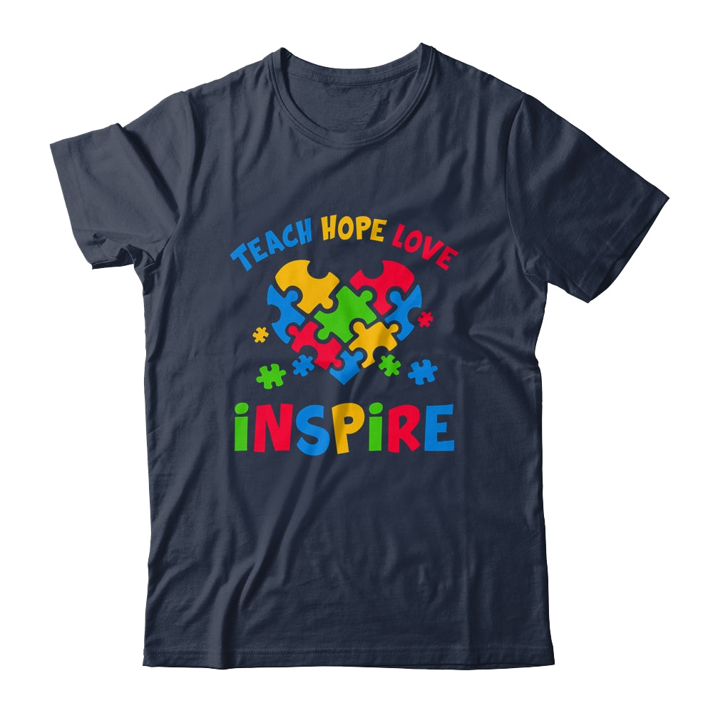 Autism Awareness Teacher Teach Hope Love Inspire Shirt & Hoodie | siriusteestore