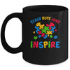 Autism Awareness Teacher Teach Hope Love Inspire Mug | siriusteestore