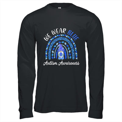 Autism Awareness We Wear Blue Rainbow Gnome Shirt & Hoodie | siriusteestore