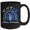 Autism Awareness We Wear Blue Rainbow Gnome Mug | siriusteestore