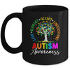 Autism Love Accept Support Autistic Autism Awareness Tree Mug | siriusteestore