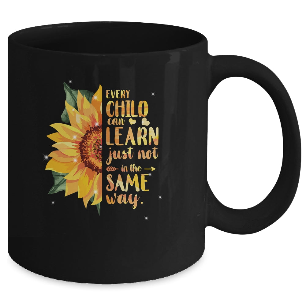 Autism Special Education Teacher Sunflower Mug | siriusteestore