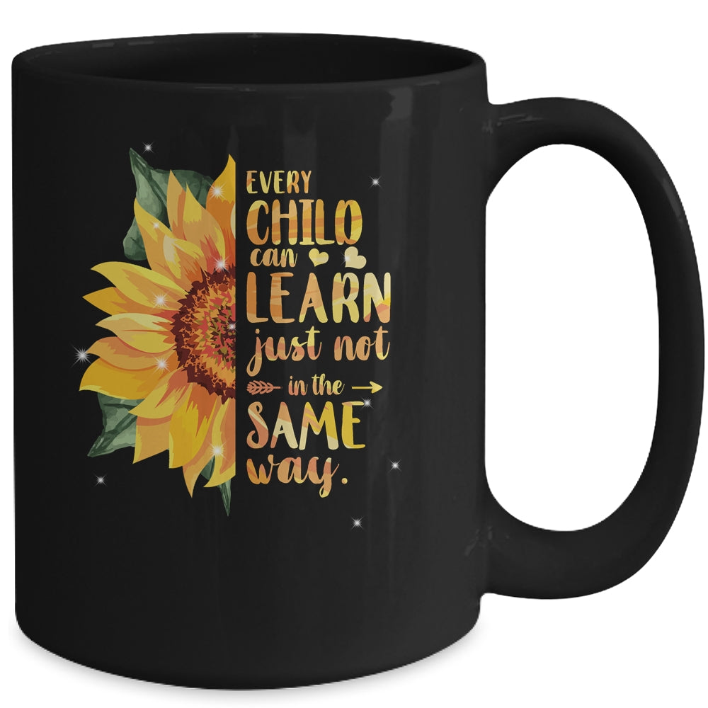 Autism Special Education Teacher Sunflower Mug | siriusteestore