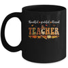 Autumn Fall Outfit Teacher Thankful Grateful Blessed Pumpkin Mug | siriusteestore