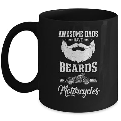 Awesome Dads Have Beards And Ride Motorcycles Best Biker Dad Mug | siriusteestore