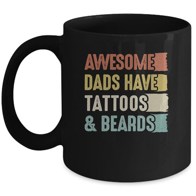 Awesome Dads Have Tattoos And Beards Fathers Day Vinage Mug | siriusteestore