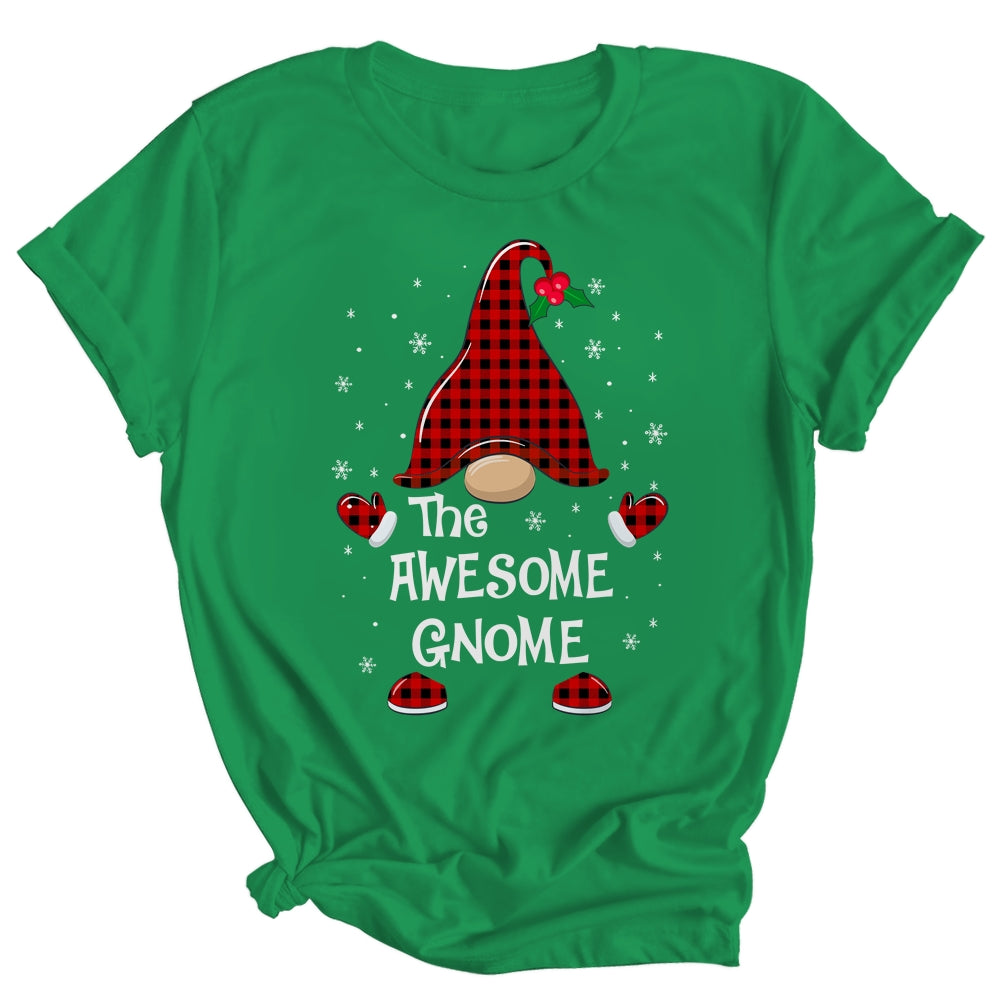 Awesome Gnome Buffalo Plaid Matching Christmas Pajama Gift Shirt & Sweatshirt | siriusteestore