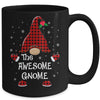 Awesome Gnome Buffalo Plaid Matching Christmas Pajama Gift Mug | siriusteestore