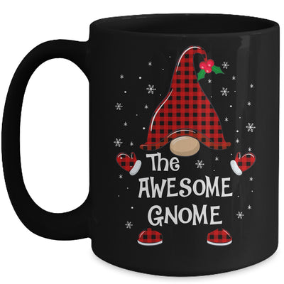 Awesome Gnome Buffalo Plaid Matching Christmas Pajama Gift Mug | siriusteestore