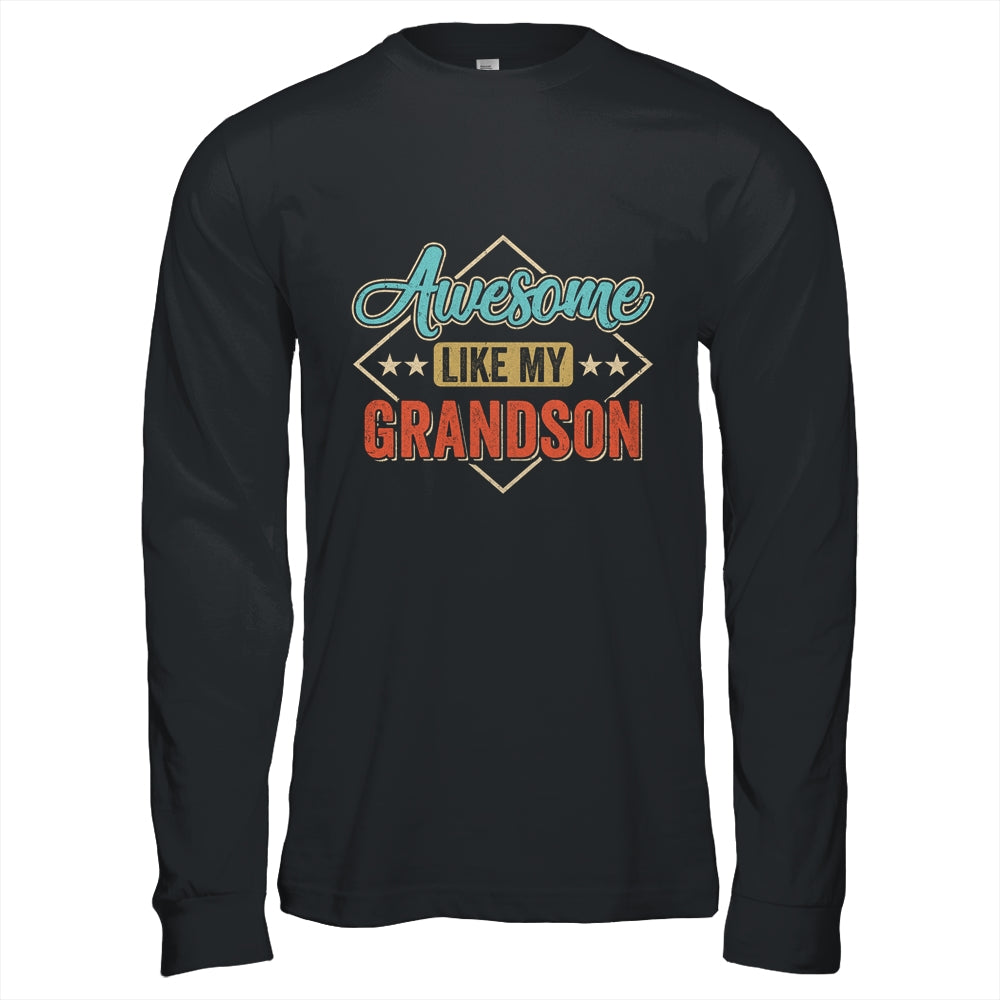 Awesome Like My Grandson For Grandpa On Fathers Day Shirt & Hoodie | siriusteestore