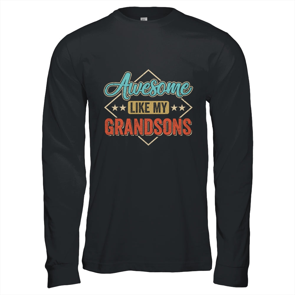 Awesome Like My Grandsons For Grandpa On Fathers Day Shirt & Hoodie | siriusteestore