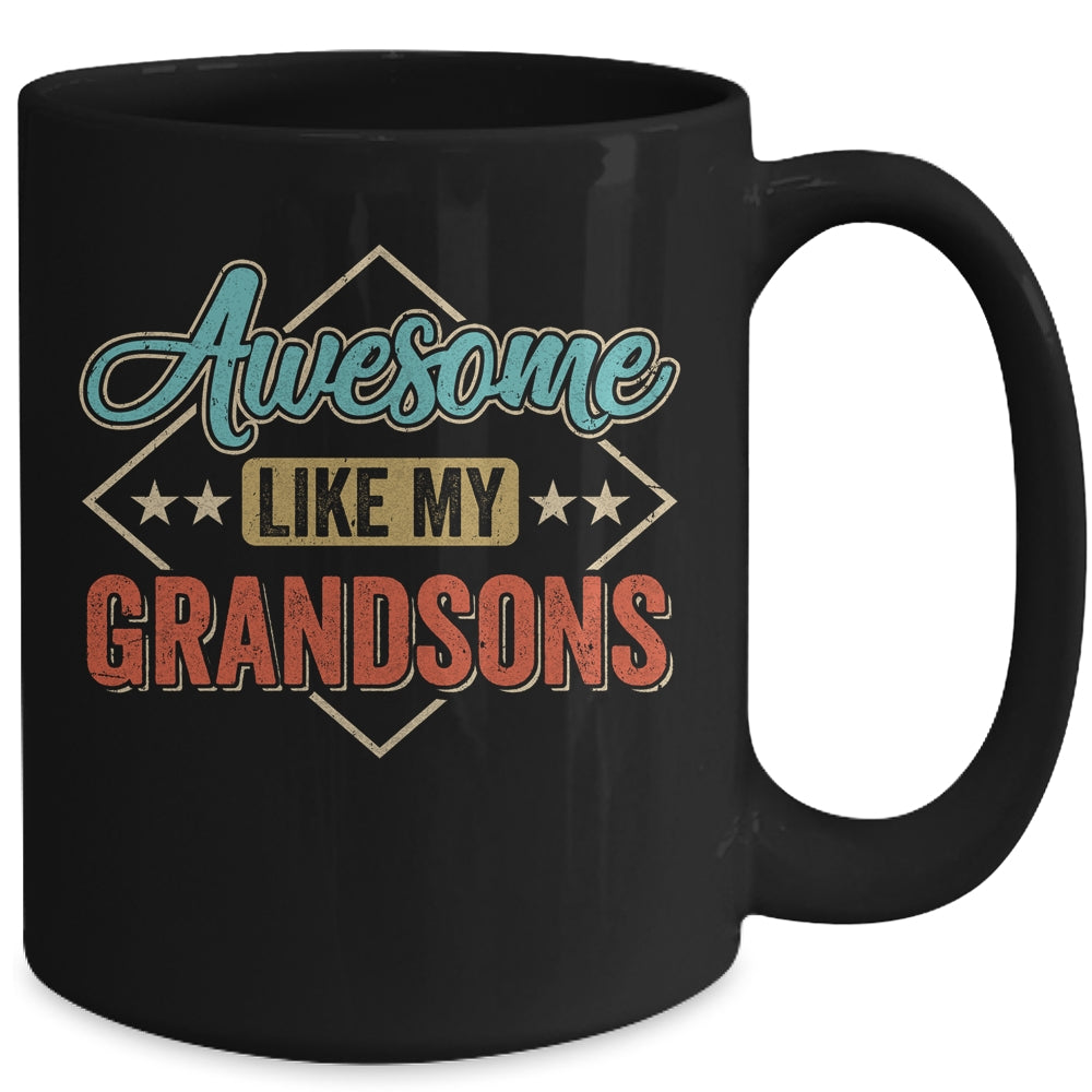 Awesome Like My Grandsons For Grandpa On Fathers Day Mug | siriusteestore