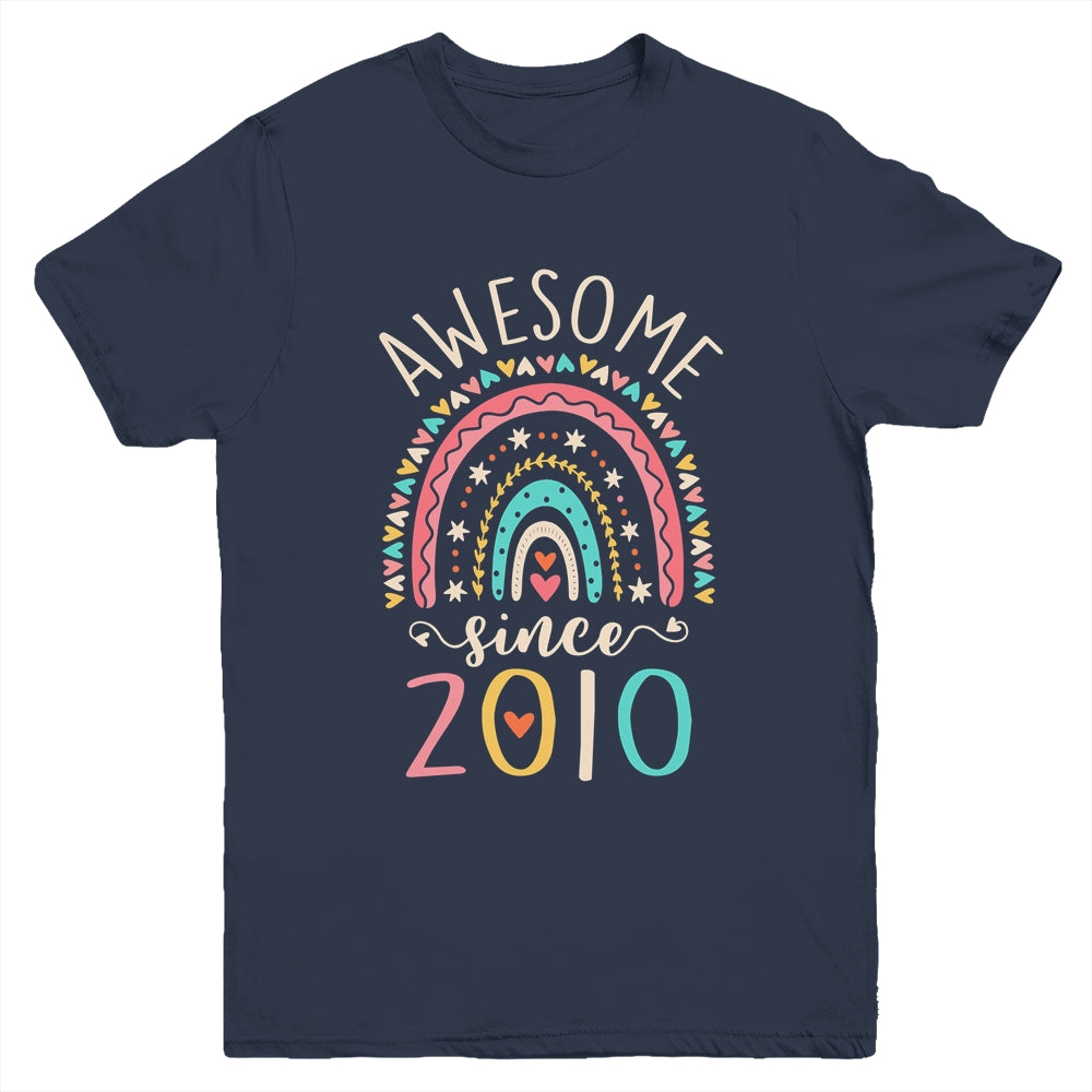 Awesome Since 2010 12th Birthday Rainbow Born In 2010 Youth Shirt | siriusteestore