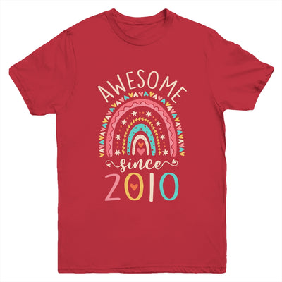 Awesome Since 2010 12th Birthday Rainbow Born In 2010 Youth Shirt | siriusteestore