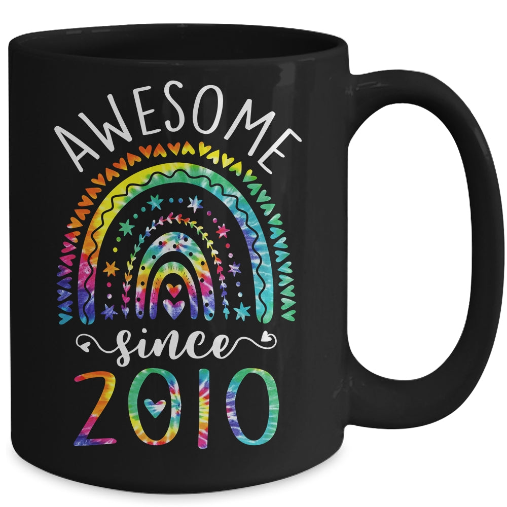 Awesome Since 2010 12th Birthday Rainbow Girl Tie Dye Mug | siriusteestore