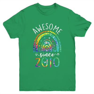 Awesome Since 2010 12th Birthday Rainbow Girl Tie Dye Youth Shirt | siriusteestore
