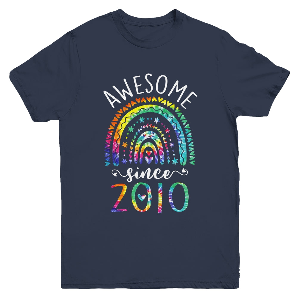 Awesome Since 2010 12th Birthday Rainbow Girl Tie Dye Youth Shirt | siriusteestore