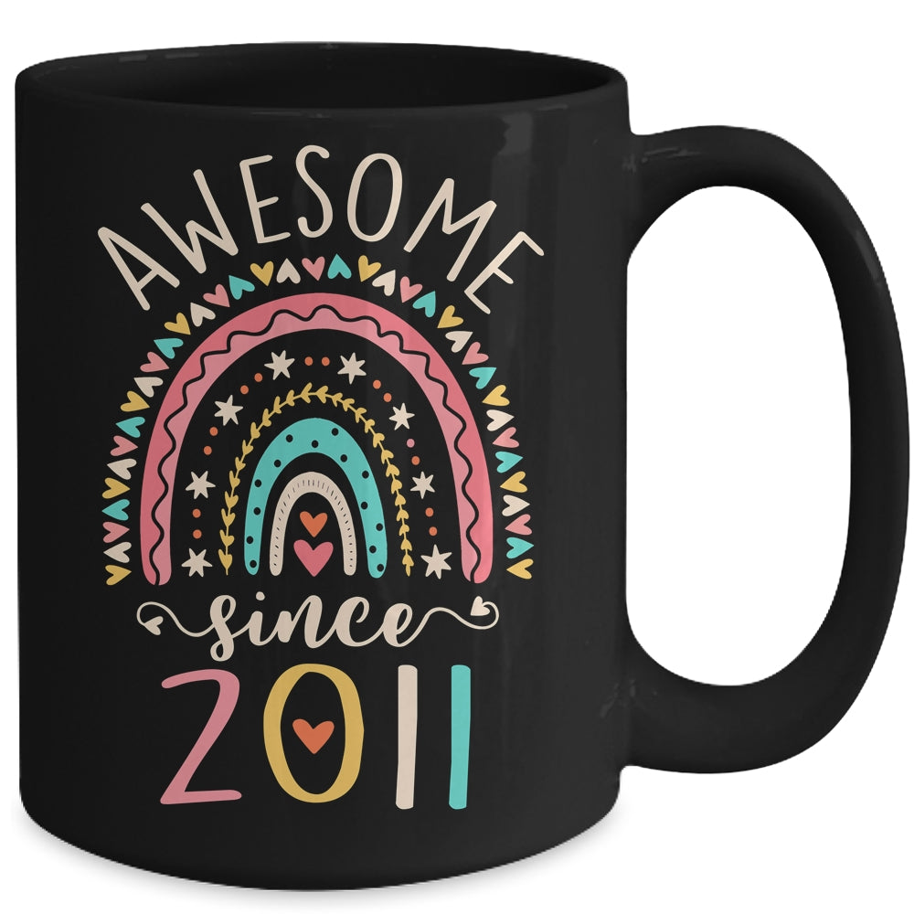 Awesome Since 2011 11th Birthday Rainbow Born In 2011 Mug | siriusteestore