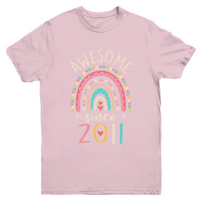 Awesome Since 2011 11th Birthday Rainbow Born In 2011 Youth Shirt | siriusteestore